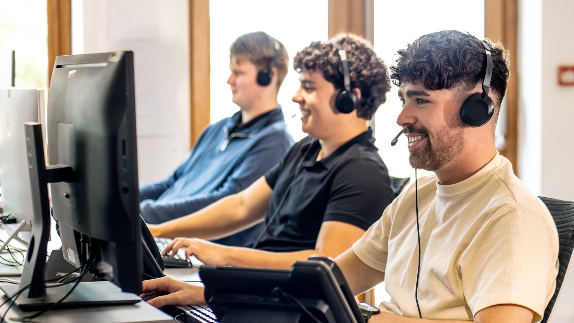 Ben's Gutters office team taking customer calls
